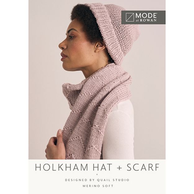 Picture of MODE at Rowan: Pattern Holkham Hat & Scarf Merino Soft